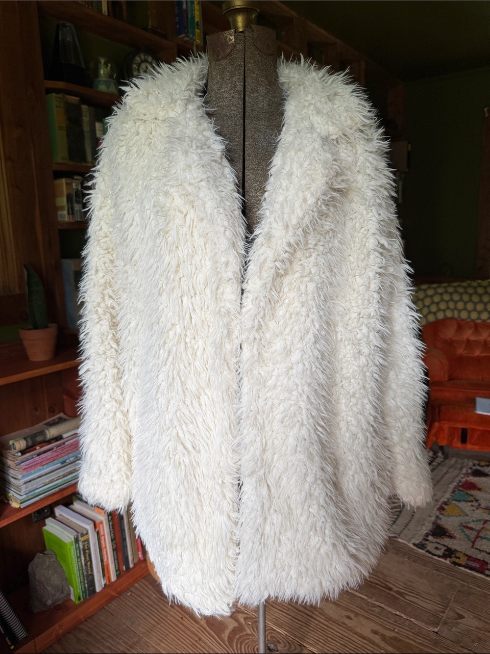 Forever 21 burning man furry coat